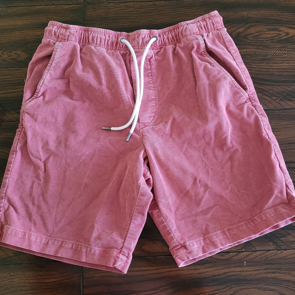 VTG AMERICAN EAGLE 1977 Mens Bermuda Short Size S Corduory Coral Pink Preppy Y2K